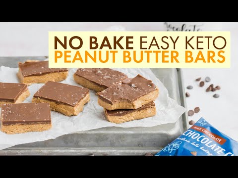EASY KETO Peanut Butter Bars | No Bake Recipe For Low Carb Dessert Bars